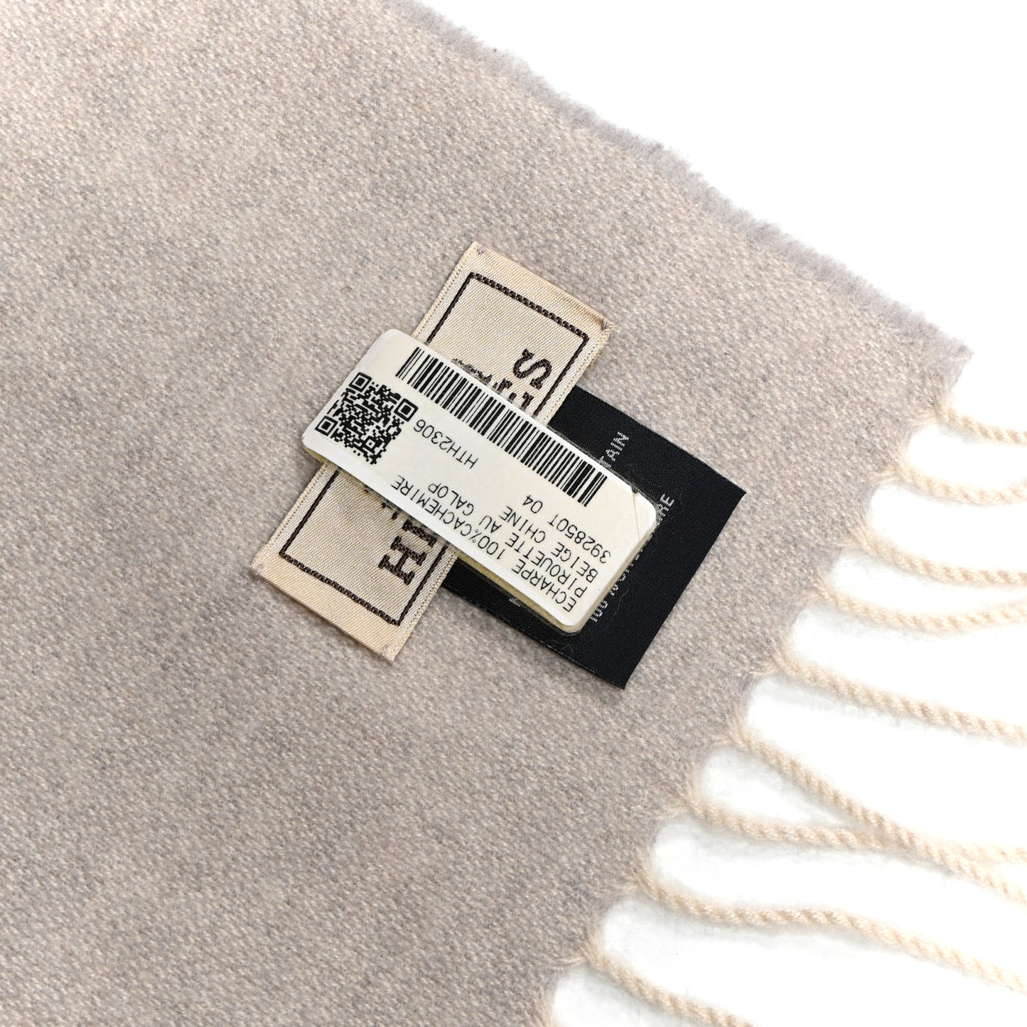 Cashmere Pirouette au Galop Muffler Beige Chine