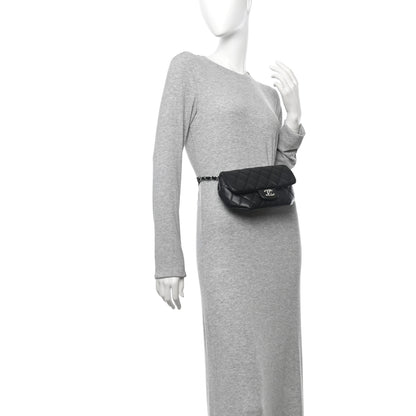 Chanel Calfskin Quilted CC Uniform Flap Belt Bag Black 2 of 10