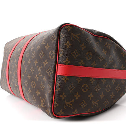 Louis Vuitton Calfskin Monogram Keepall Bandouliere 50 Coquelicot 8 of 8