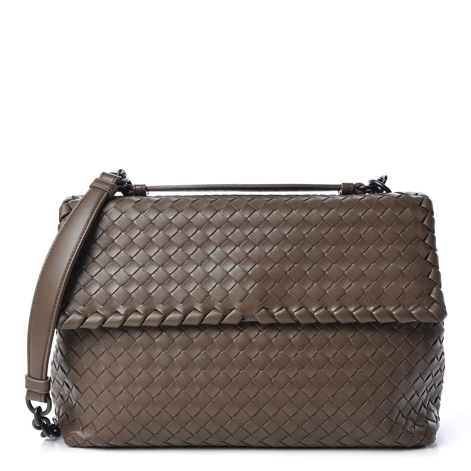 Bottega Veneta Nappa Intrecciato Medium Olimpia Bag Steel 1 of 9