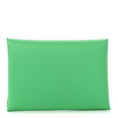 Hermes Epsom Calvi Duo Card Case Vert Comics 1 of 7