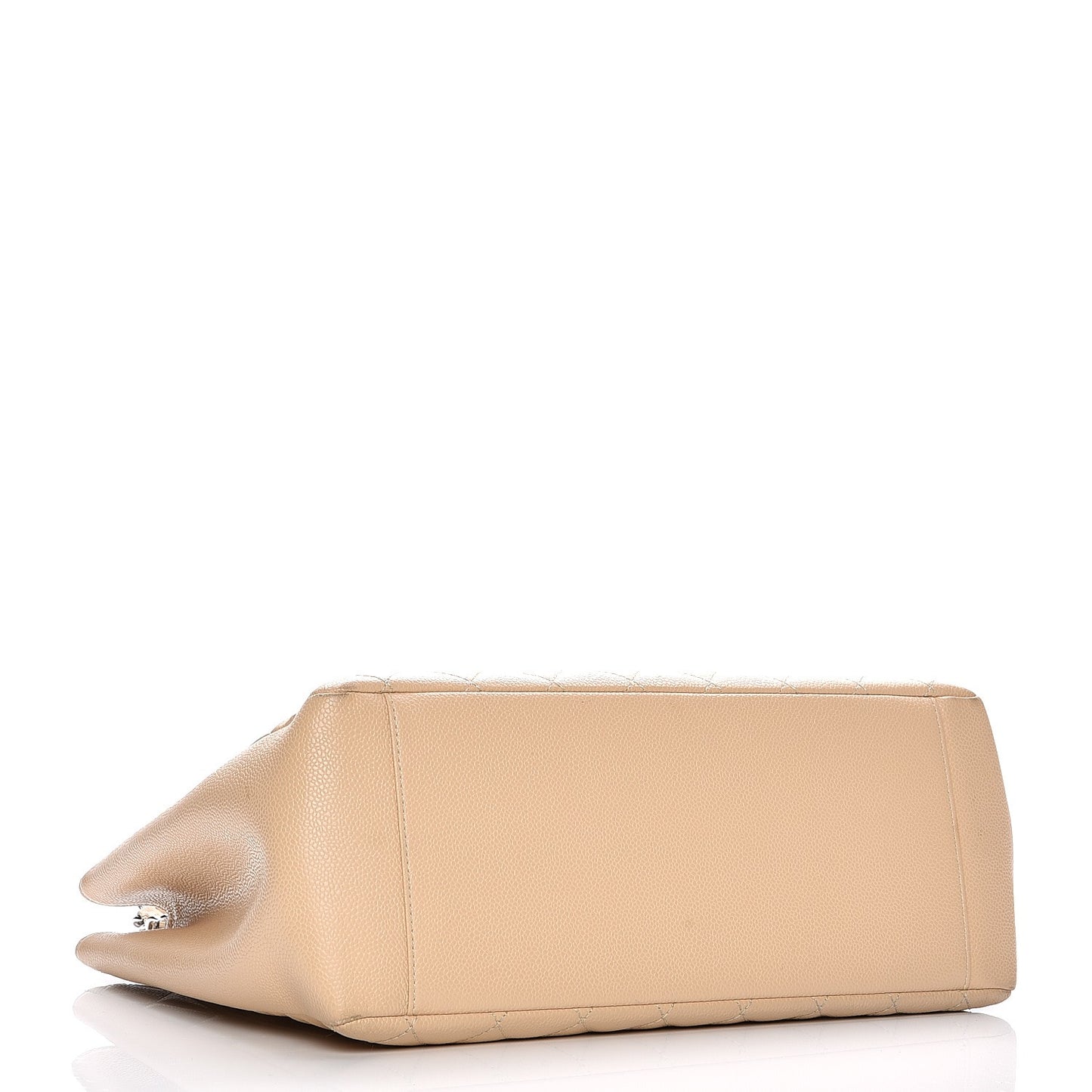 Caviar Quilted Grand Shopping Tote GST Beige Clair