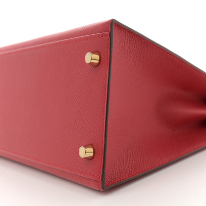 Hermes Epsom Horseshoe Kelly Sellier 28 Rouge Casaque 10 of 11