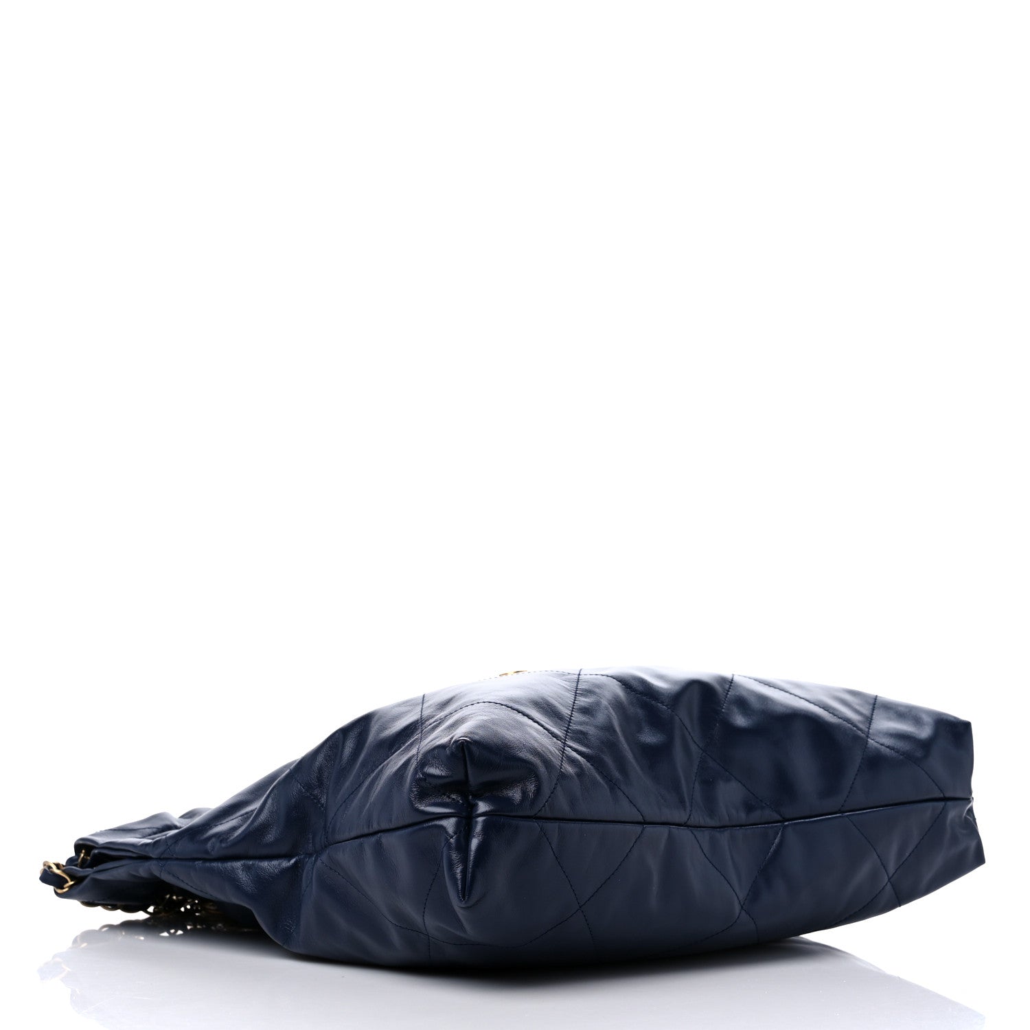 Chanel Shiny Calfskin Quilted Chanel 22 Navy Blue 1276048