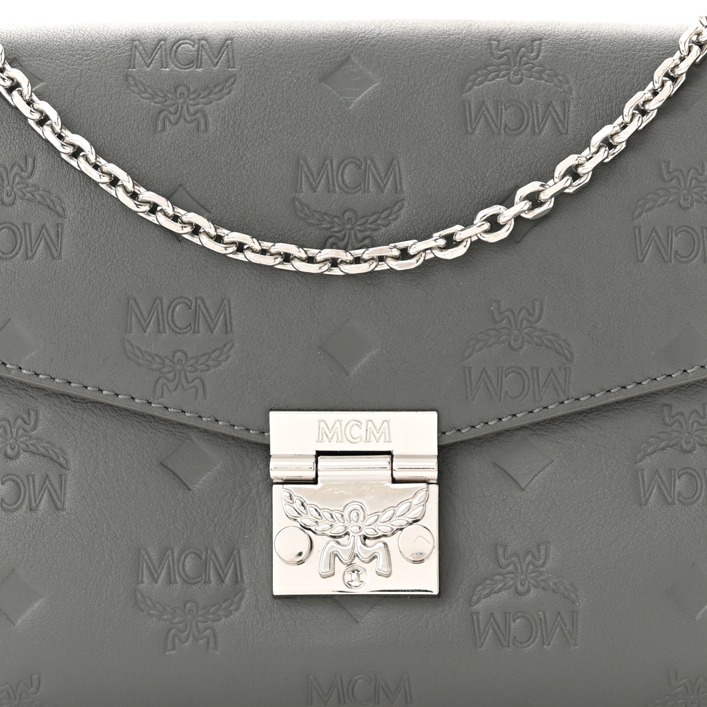 Calfskin Ottomar Monogram Medium Millie Crossbody Bag Charcoal