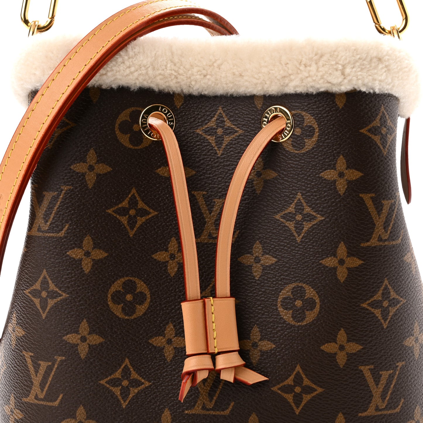 Monogram Shearling Cozygram Neonoe BB
