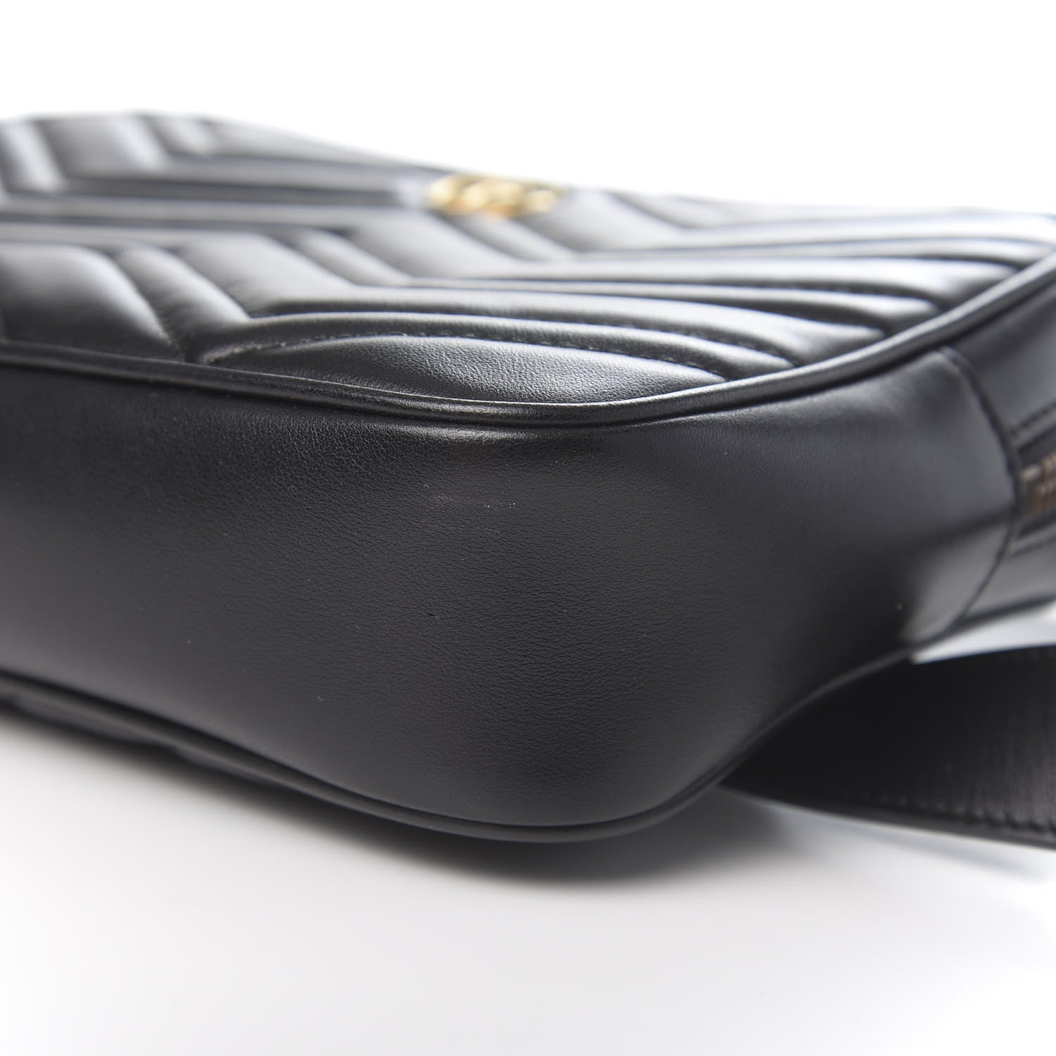 Gucci Calfskin Matelasse Mens GG Marmont Belt Bag 90 36 Black 13 of 14