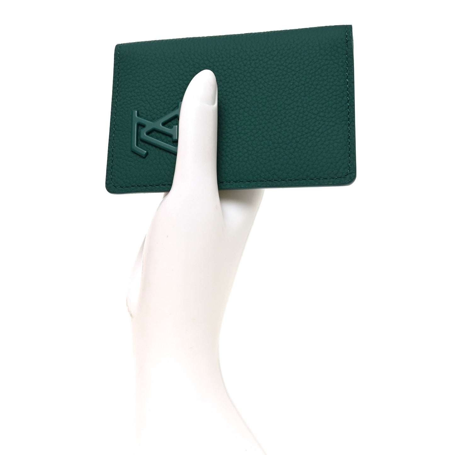 Grained Calfskin Aerogram Pocket Organizer Forest Green