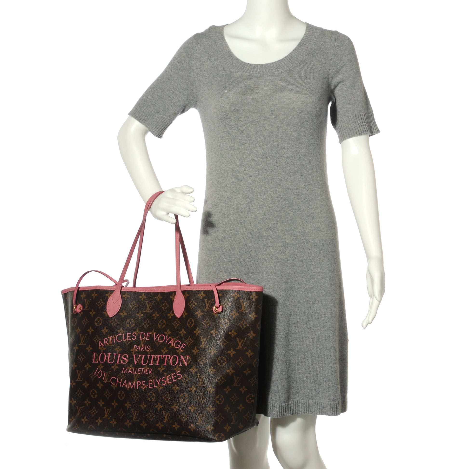 Louis Vuitton Monogram Articles de Voyage Ikat Neverfull GM Rose Velours 2 of 7