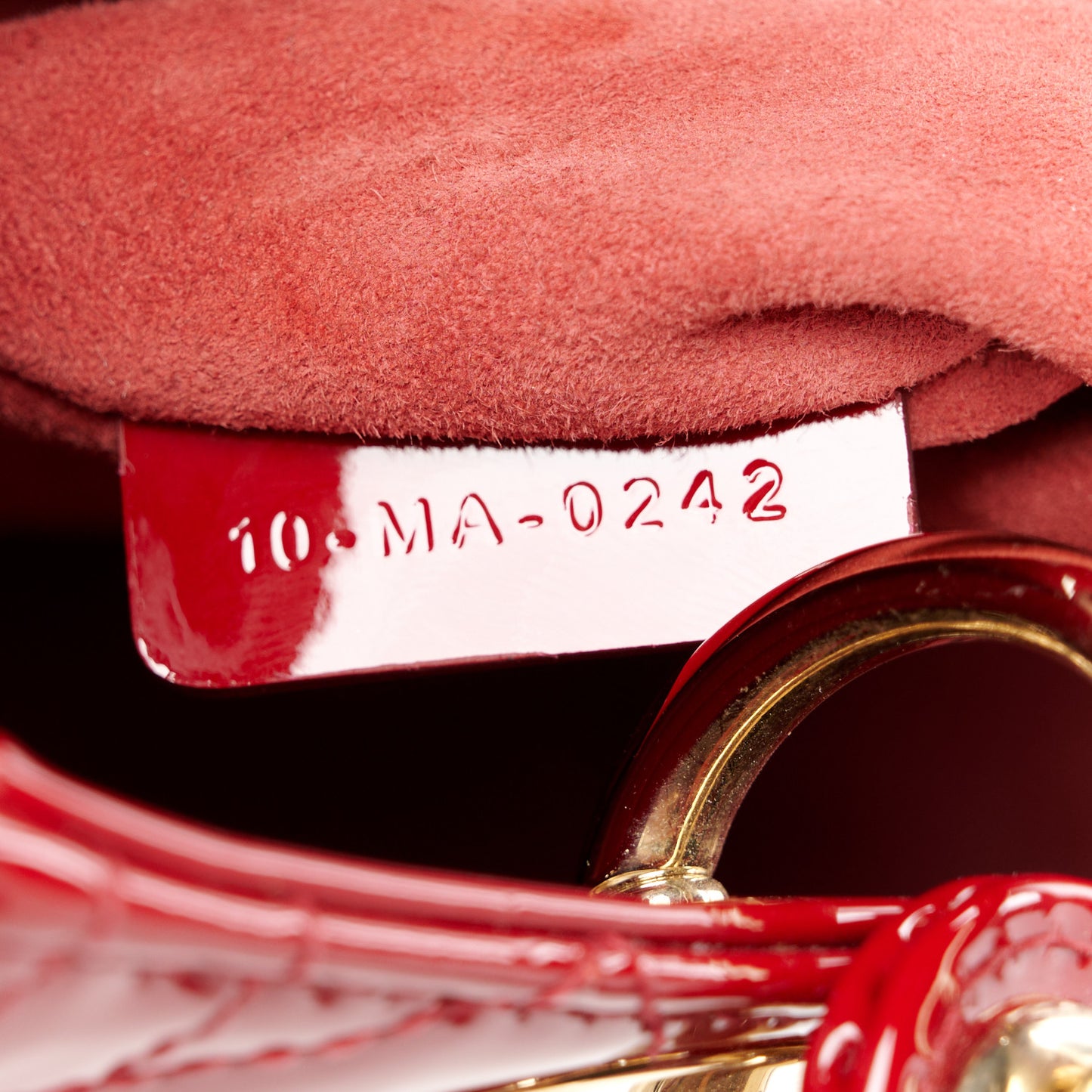Patent Cannage Medium Lady Dior Burgundy Red
