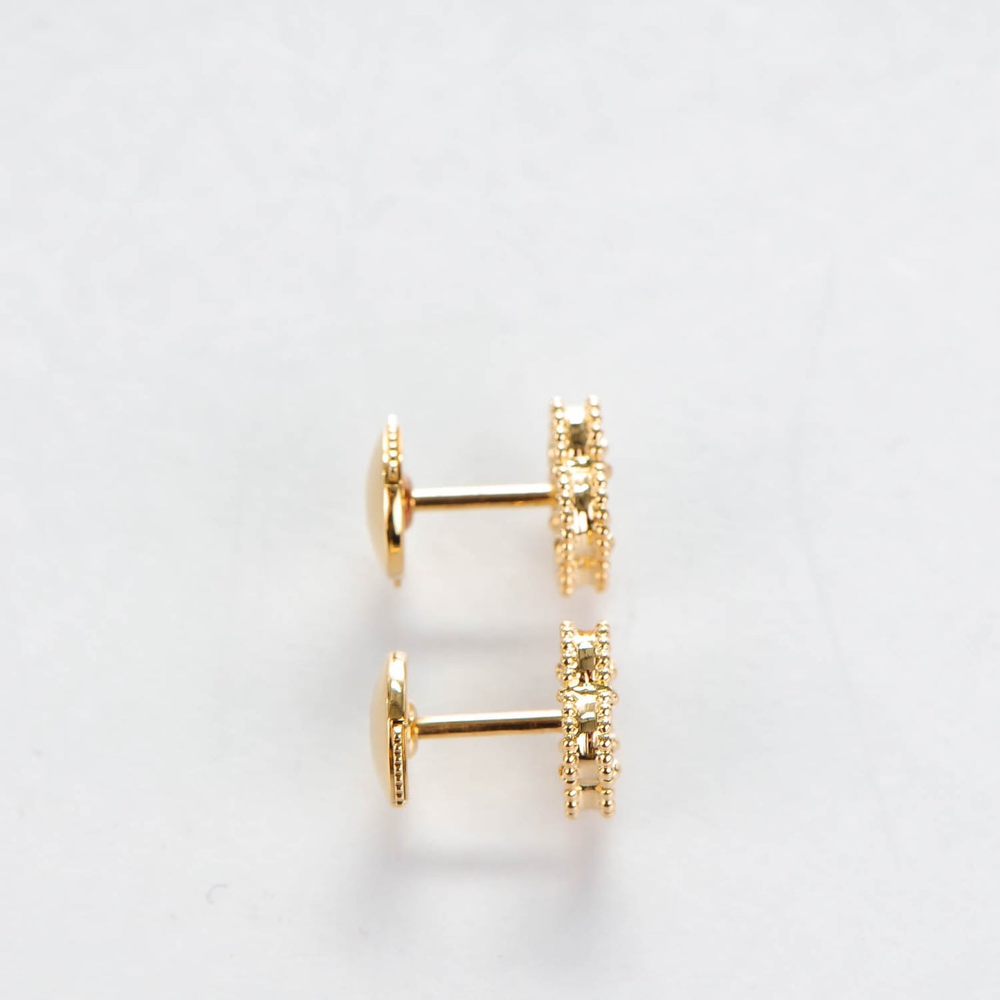 18K Yellow Gold Black Onyx Sweet Alhambra Earrings