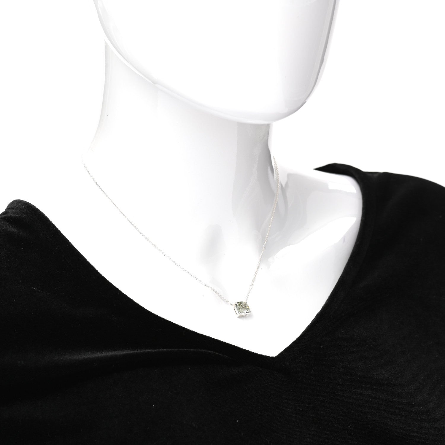 Tiffany Sterling Silver Prasiolite Sparklers Pendant Necklace 2 of 6