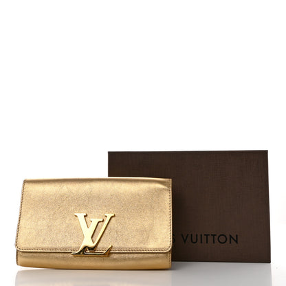 Louis Vuitton Calfskin Neo Sobe Louise EW Clutch Gold 8 of 8