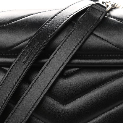 Saint Laurent Calfskin Y Quilted Monogram Large Loulou Chain Satchel Black 9 of 11