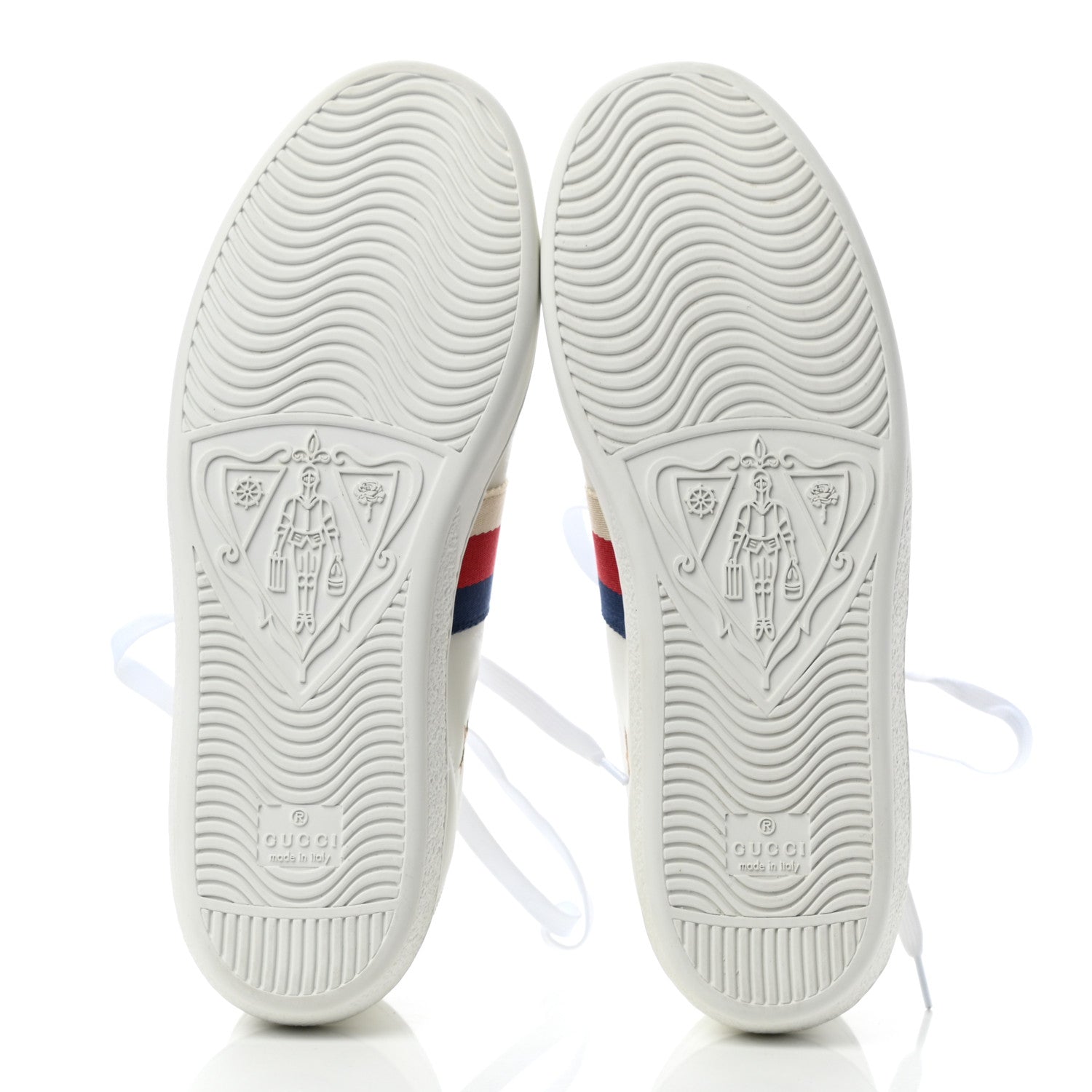 Gucci Calfskin Bee Star Embroidered Sylvie Web Ace Sneakers 40 White 5 of 7