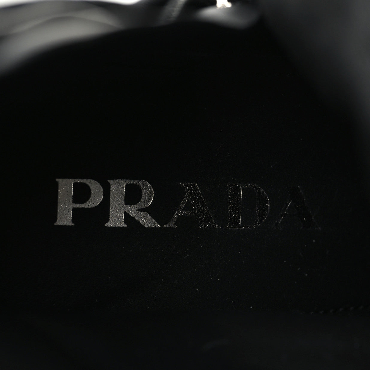 Prada Spazzolato Re-Nylon Metal Triangle Logo Lace Up 85mm Boots 37.5 Black 9 of 9