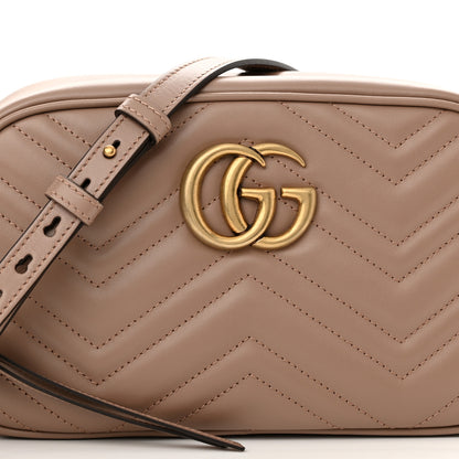 Gucci Calfskin Matelasse Small GG Marmont Chain Shoulder Bag Porcelain Rose 8 of 10