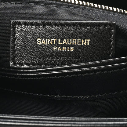Saint Laurent Calfskin Y Quilted Monogram Toy Loulou Crossbody Bag Black 6 of 10