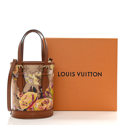 Louis Vuitton Metallic Monogram LV Garden Nano Bucket Bag Gold 9 of 9