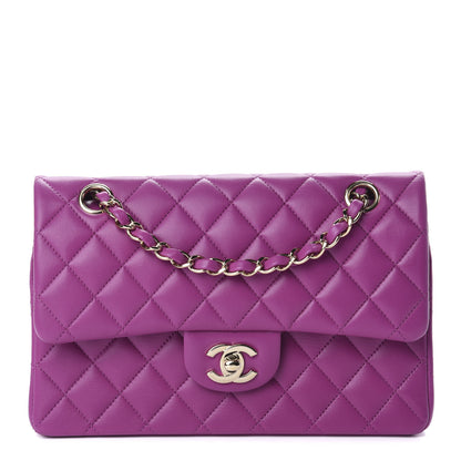 Chanel Lambskin Quilted Small Double Flap Purple 1 of 23