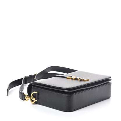 Saint Laurent Textured Calfskin Medium Classic Monogram Universite Bag Black 4 of 9