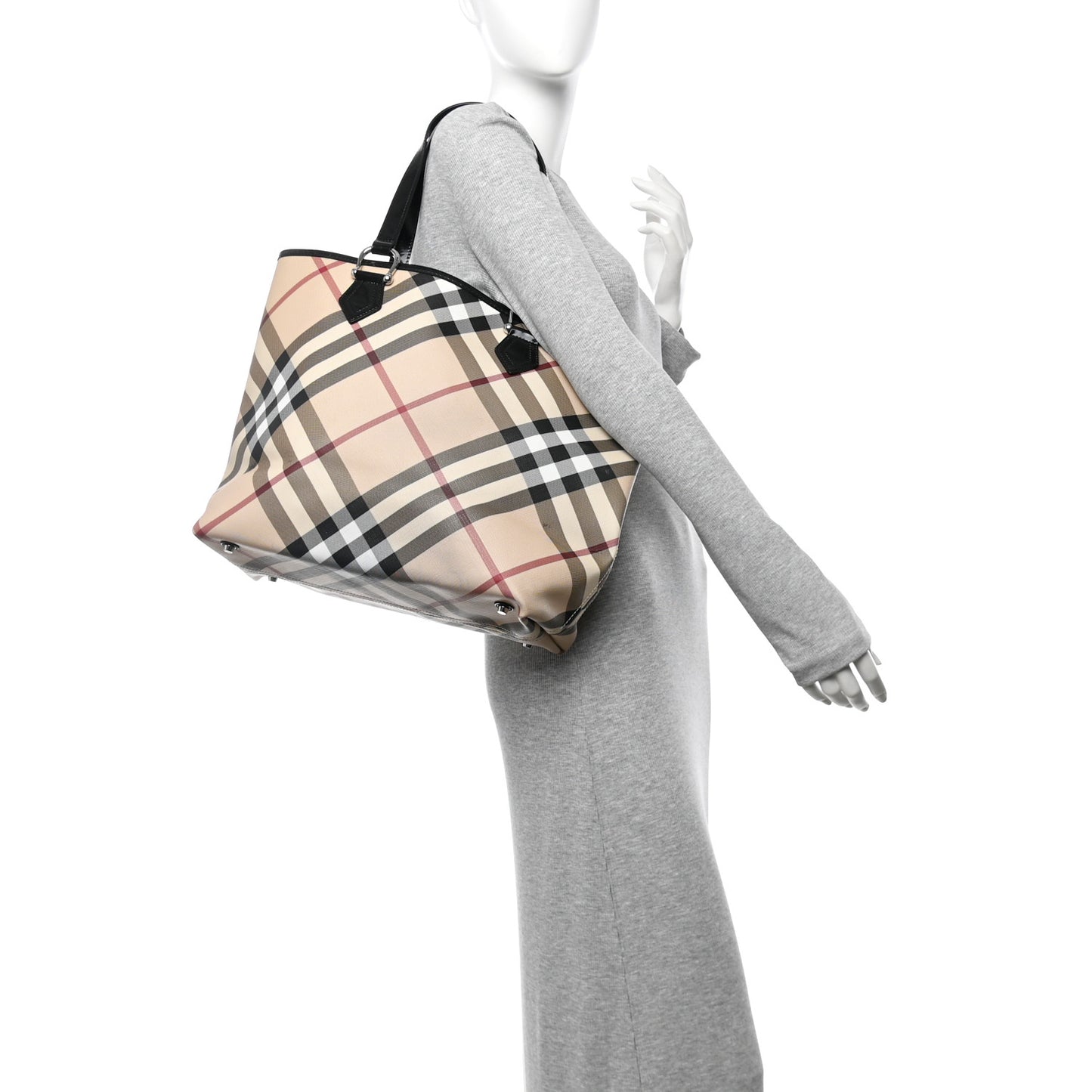 Nova Check Large Nickie Tote Black