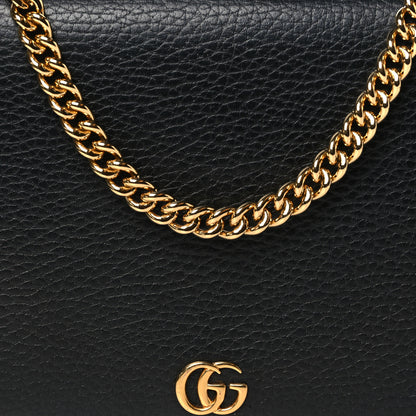Gucci Calfskin Mini GG Marmont Chain Wallet Black 7 of 10
