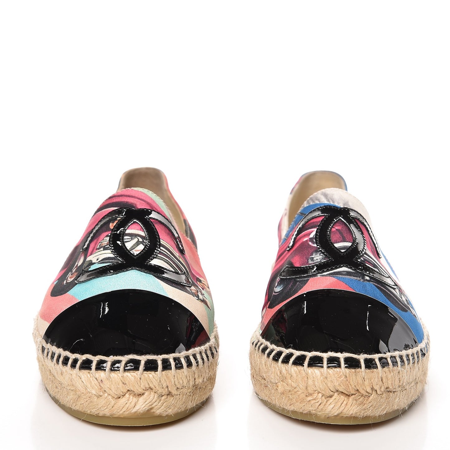 Fabric Patent CC Espadrilles 36 Multicolor Black