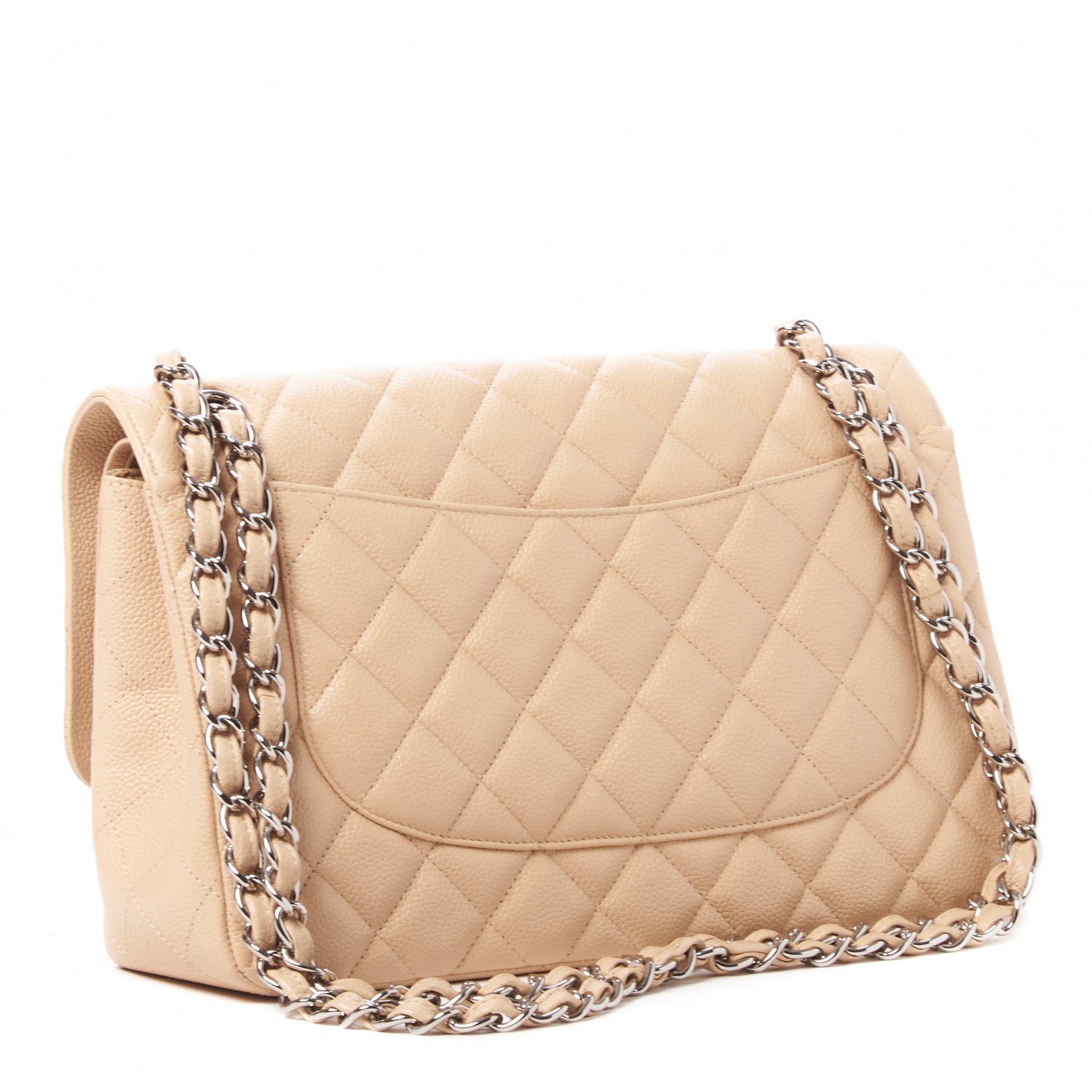 Chanel Caviar Quilted Jumbo Double Flap Beige Clair 3 of 11
