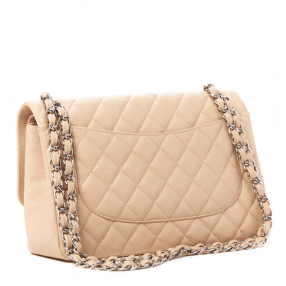 Chanel Caviar Quilted Jumbo Double Flap Beige Clair 3 of 11