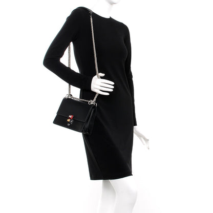 Fendi Vitello Liberty Studded Small Kan I Shoulder Bag Black Multicolor 2 of 7