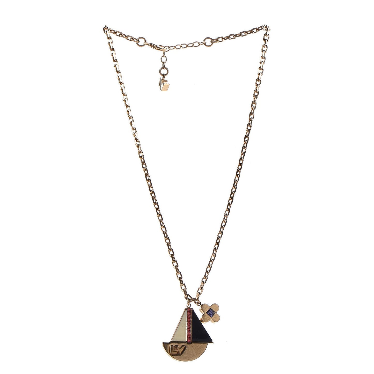 Resin Crystal Float Your Boat Pendant Necklace