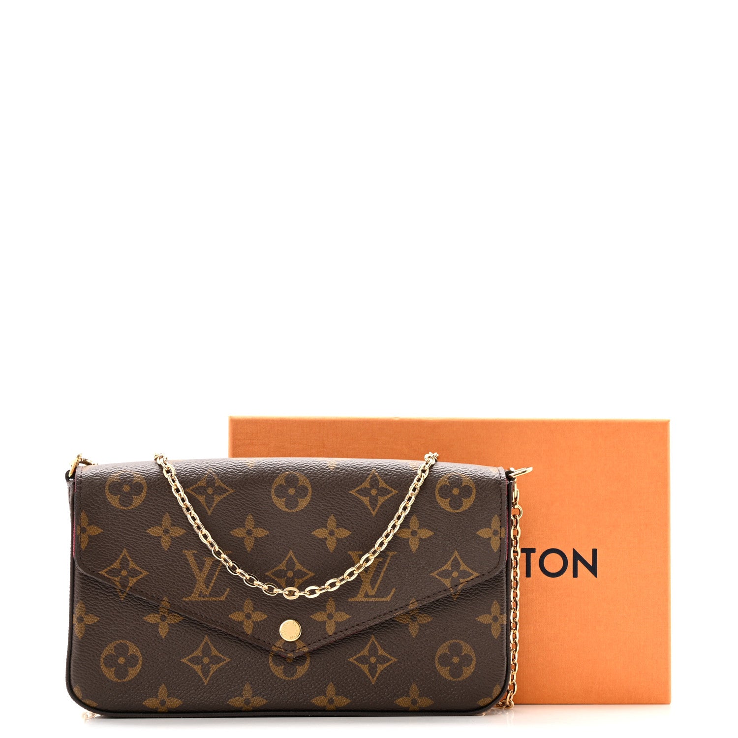 Louis Vuitton Monogram Pochette Felicie Chain Wallet Fuchsia 10 of 10