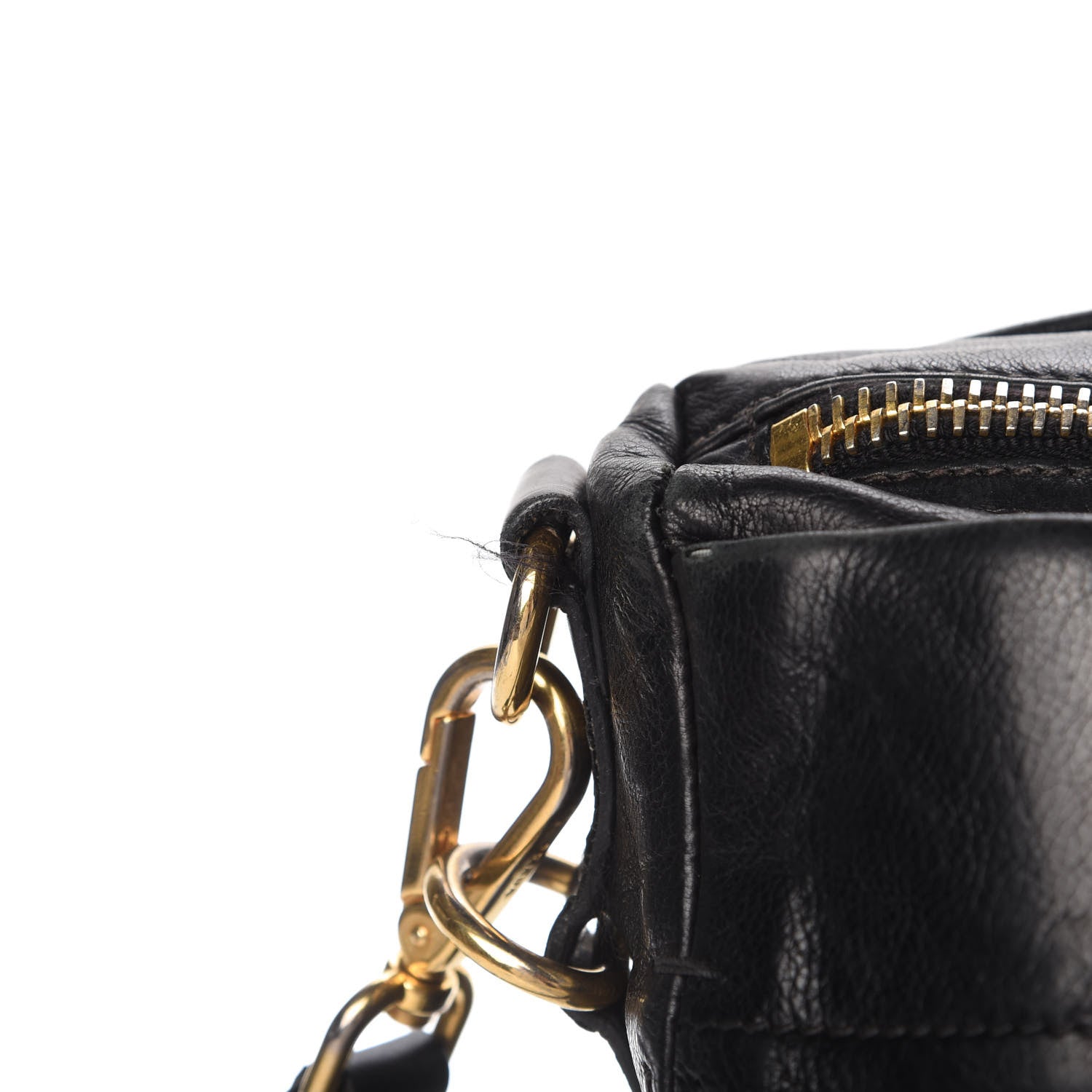Prada Glace Calf Extra Wide Tote Black 15 of 17