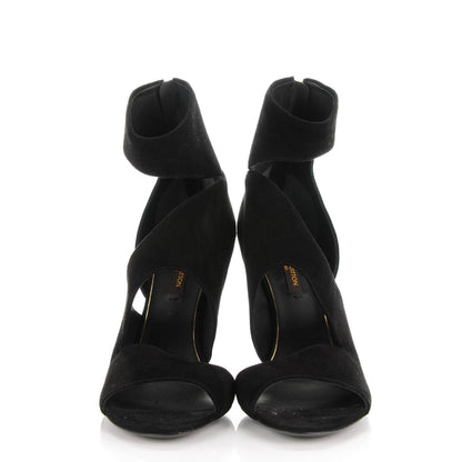 Louis Vuitton Suede Disclosure Sandals 35 Black 2 of 6