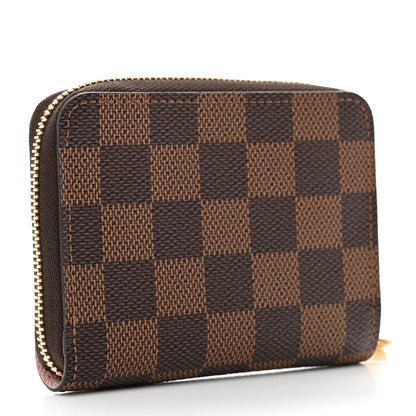 Louis Vuitton Damier Ebene Zippy Coin Purse Rose Ballerine 3 of 7