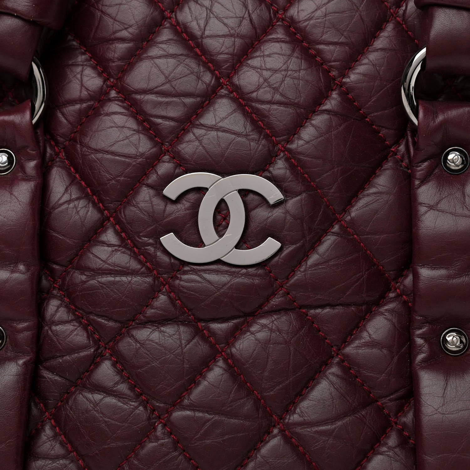 Chanel Distressed Lambskin Vintage Ligne Lady Braid Tote Brown 8 of 10