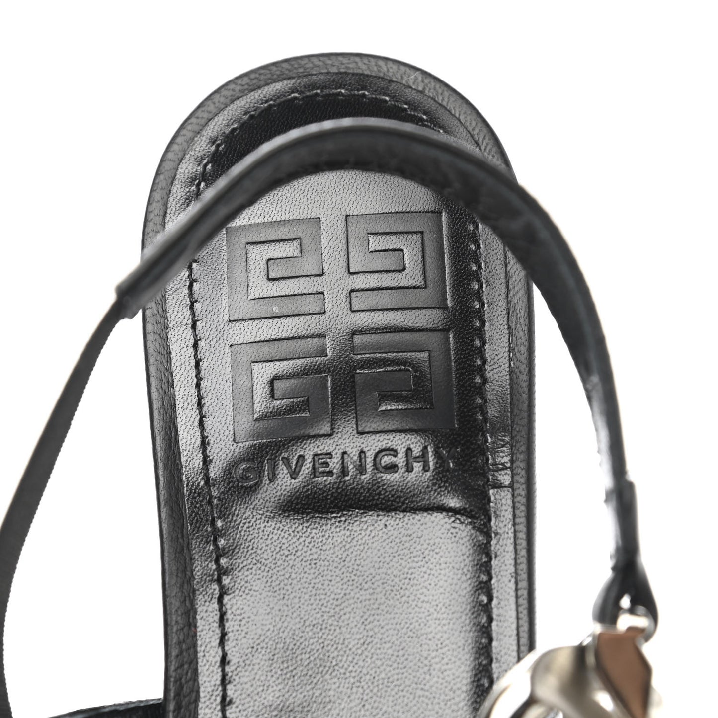 Nappa G-Chain Slingback Flat 37 Black