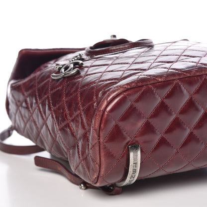 Chanel Glazed Calfskin Quilted Large Salzburg Backpack Burgundy 13 of 18