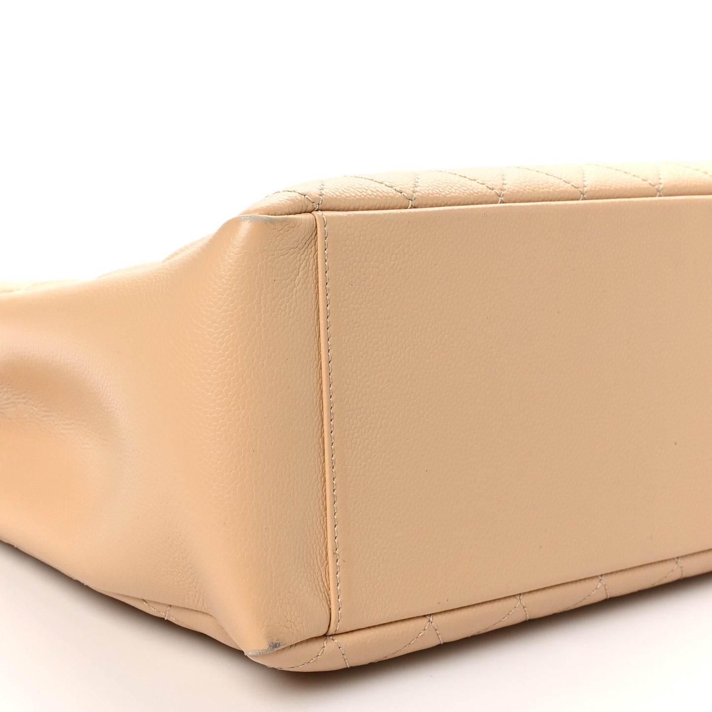 Caviar Quilted Grand Shopping Tote GST Beige