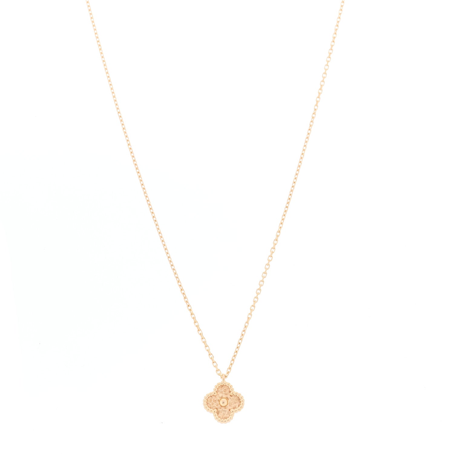 Van Cleef & Arpels 18K Rose Gold Sweet Alhambra Pendant Necklace 1 of 6