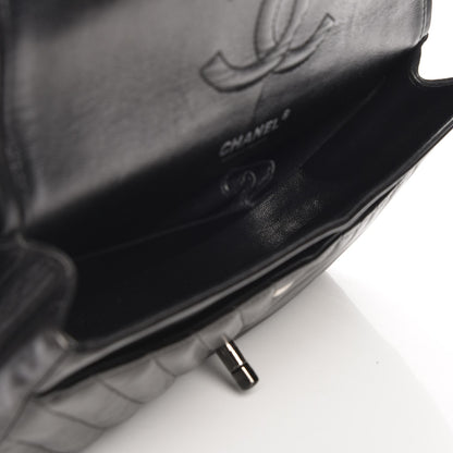 Chanel Lambskin Chevron Quilted Medium Double Flap So Black 5 of 8