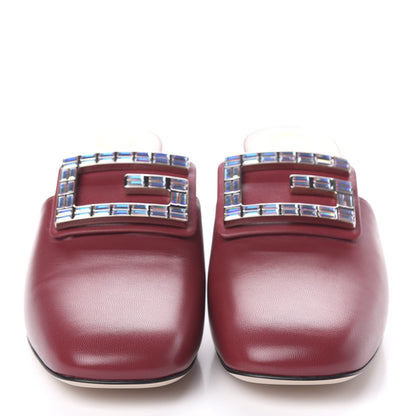 Gucci Malaga Kid Crystal Square G Madelyn Mules 39 Romantic Cerise 2 of 10