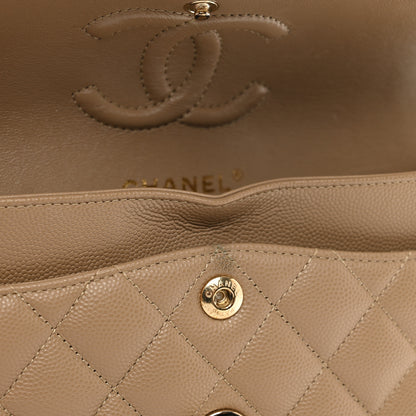 Chanel Caviar Quilted Small Double Flap Dark Beige 11 of 13