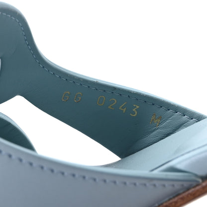 Louis Vuitton Calfskin LV Isola Mules 38 Teal 9 of 9