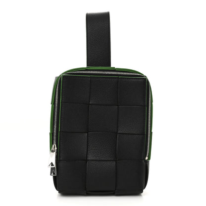 Bottega Veneta Calfskin Intrecciato Mini Cassette Sling Bag Black Parakeet 1 of 19