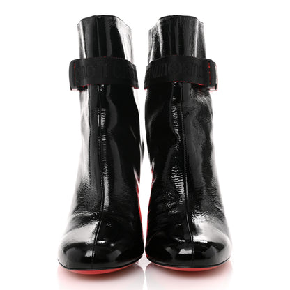 Christian Louboutin Patent Vogue Plexi Telesiege 85 Ankle Boots 38.5 Black Loubi Transparent 4 of 10