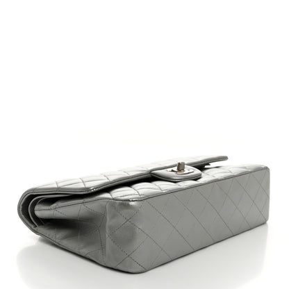 Chanel Metallic Lambskin Quilted Medium Double Flap Silver 4 of 10
