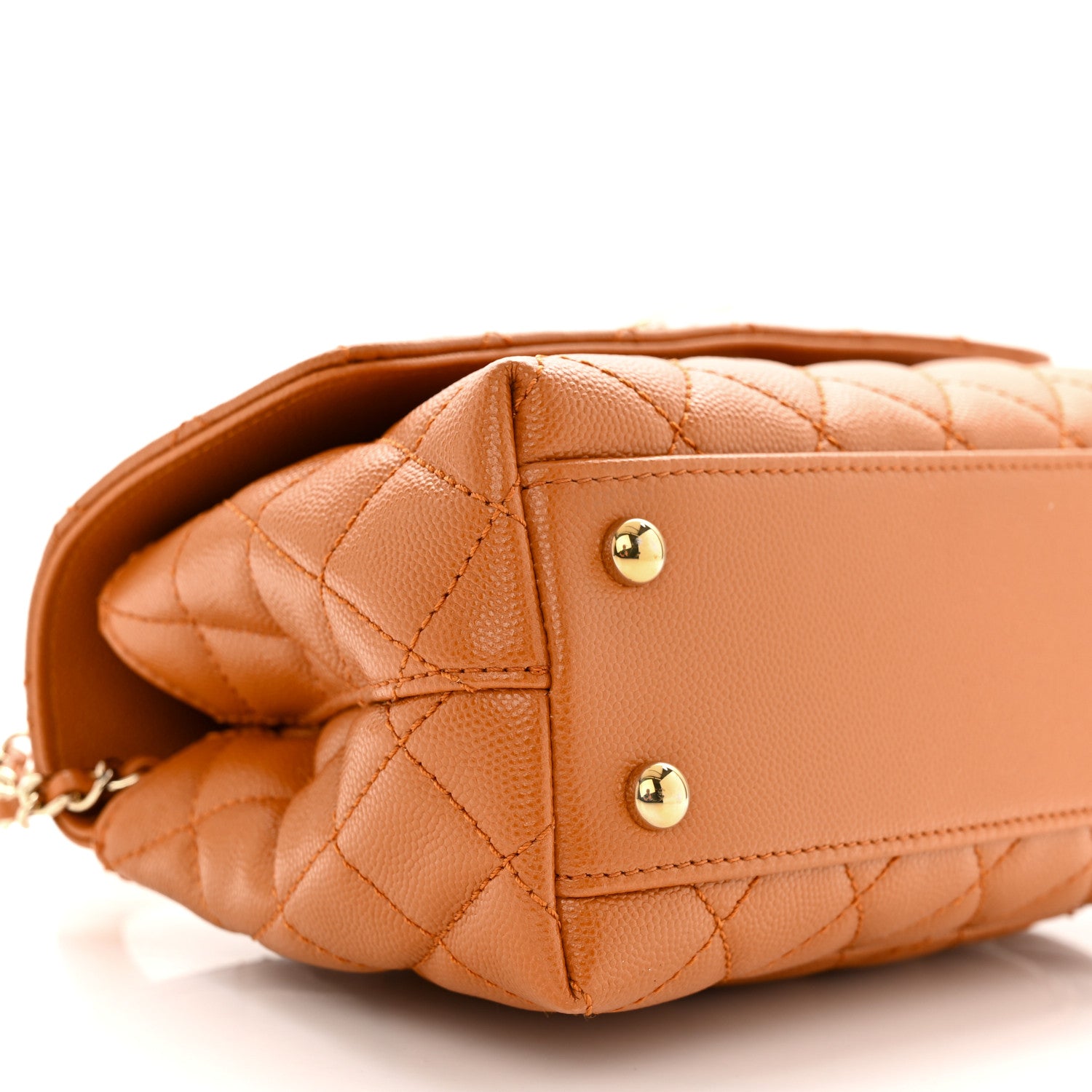 Chanel Caviar Quilted Mini Coco Handle Flap Brown 9 of 10