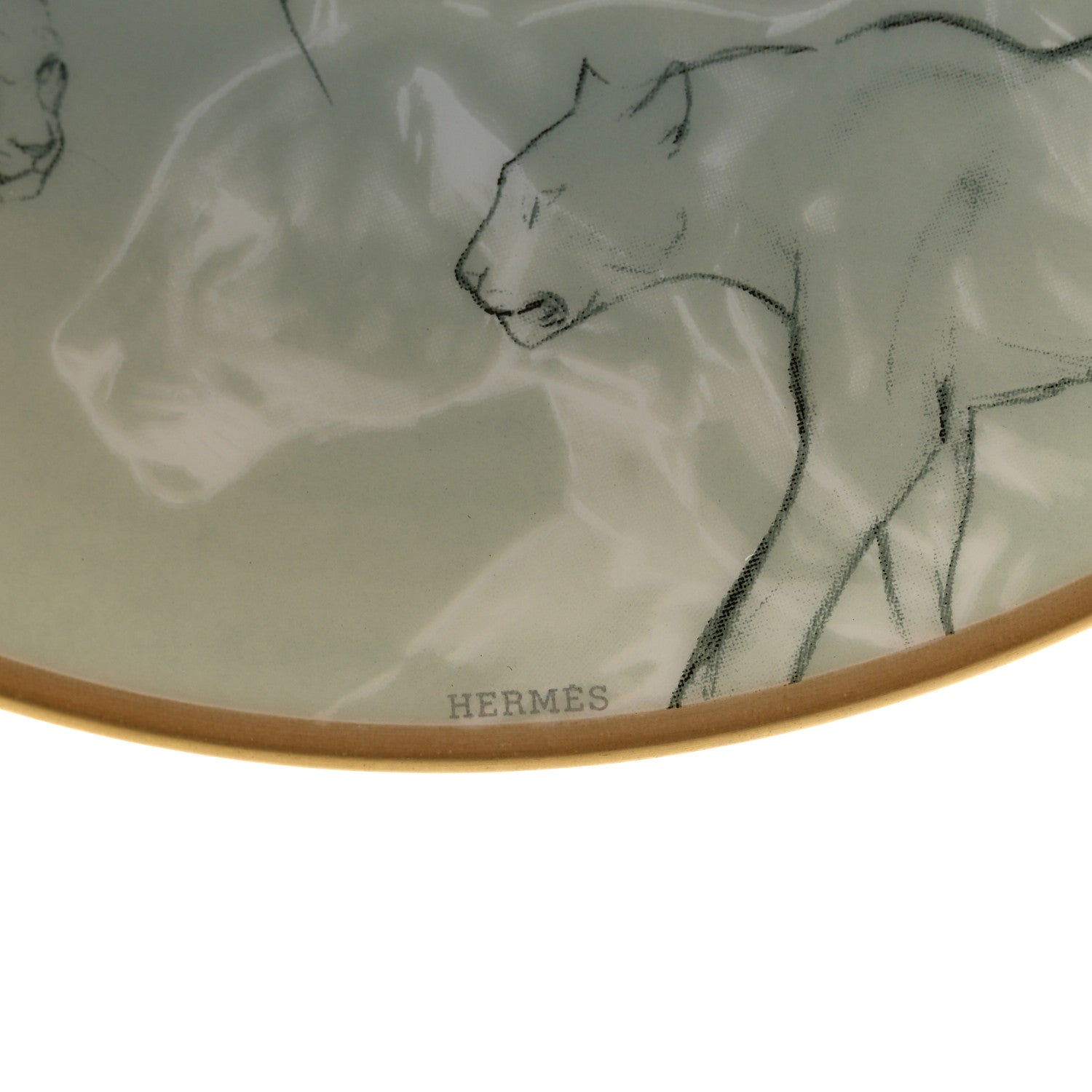 Hermes Porcelain Carnets D'Equateur Felines Bread And Butter Plate 4 of 6